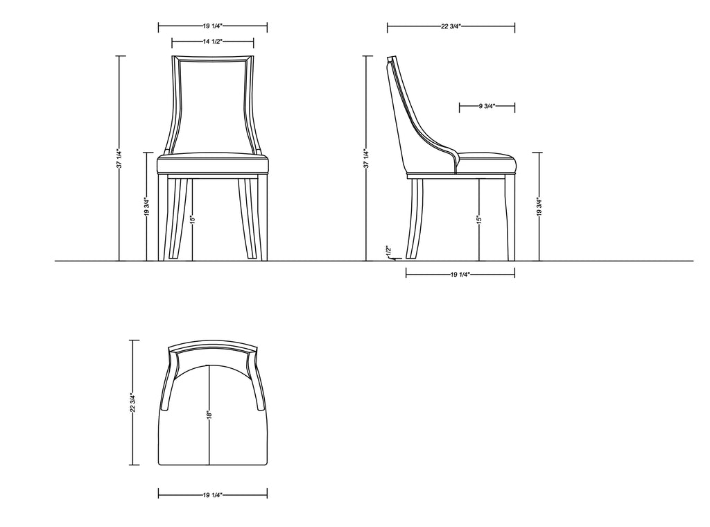 Grand Wood Upholstered Dining Chair