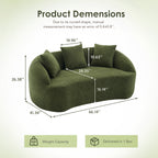 LY-049S Curved Modern Boneless Sofa Loveseat