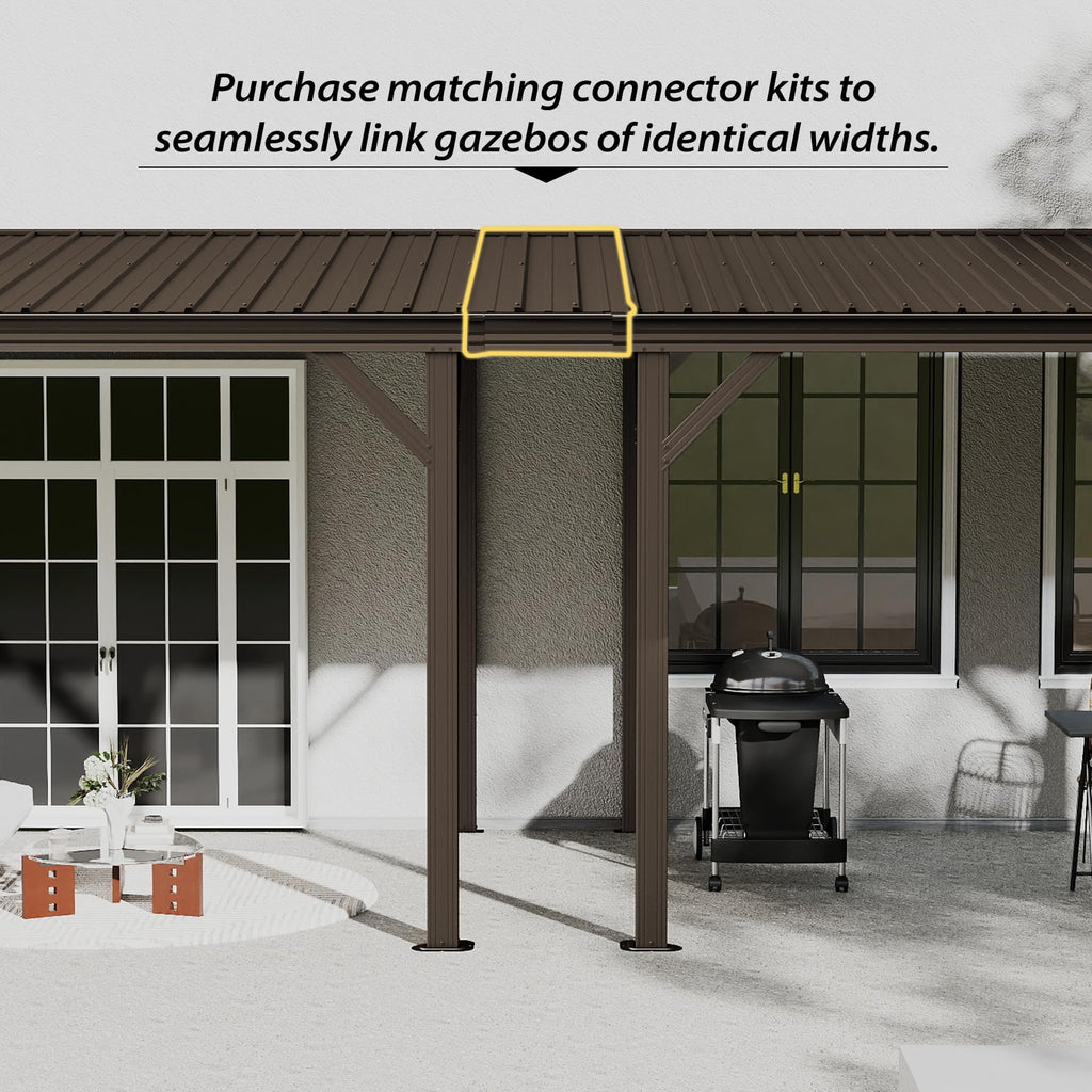 Gazebo Connector Kit - Durable Steel for 10ft Width Gazebos