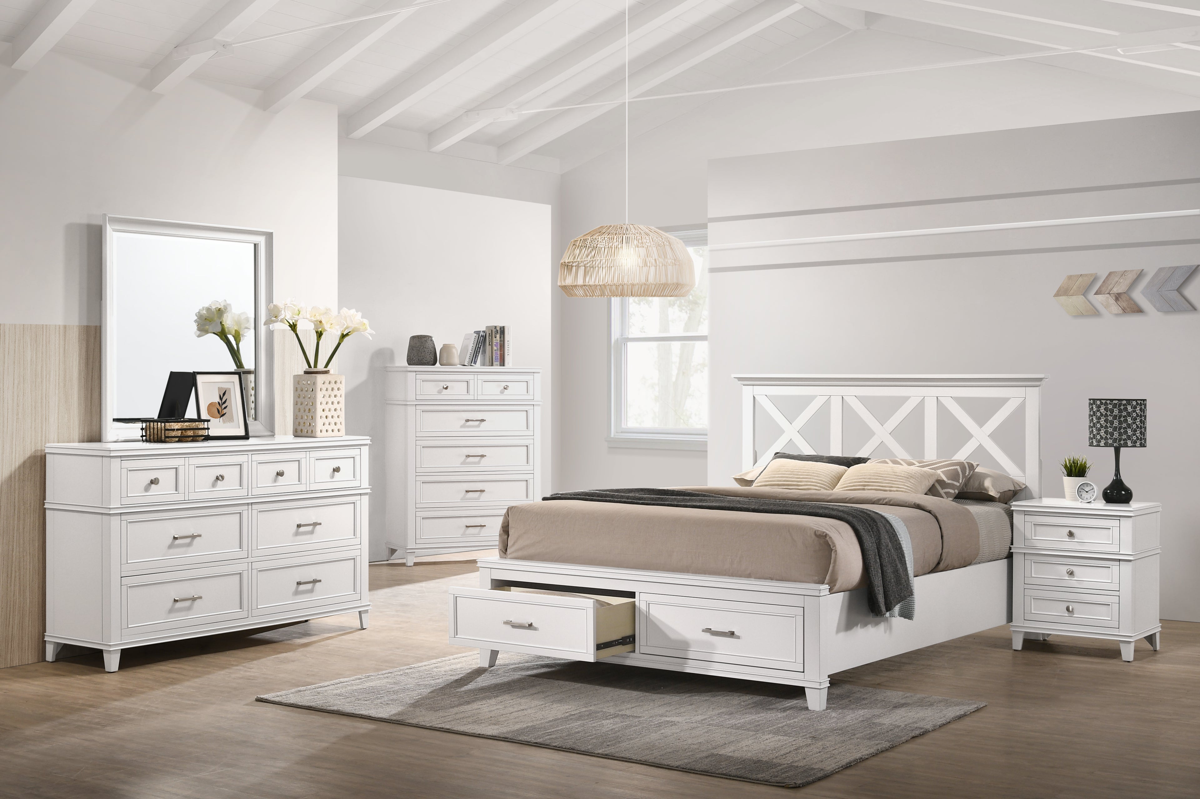 White 6 Drawer Dresser