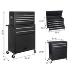 8-Drawer Rolling Tool Storage Cabinet with Detachable Top