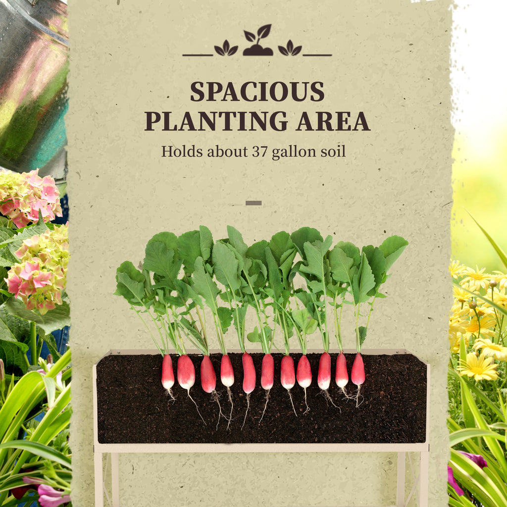 Outsunny Raised Garden Bed with Galvanized Steel Frame