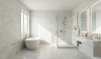 12x24 White Marble Wall Décor