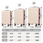 HIFINE TOURIST 20"/24"/28" 3 Pcs Set in ABS Spinner Wheel Luggage