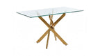 47.24" Rectangular Glass Dining Table