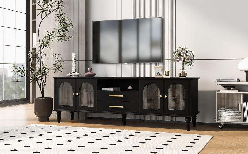 Vibe Haus 68.9'' Retro TV Stand for TVs up to 75 Inches