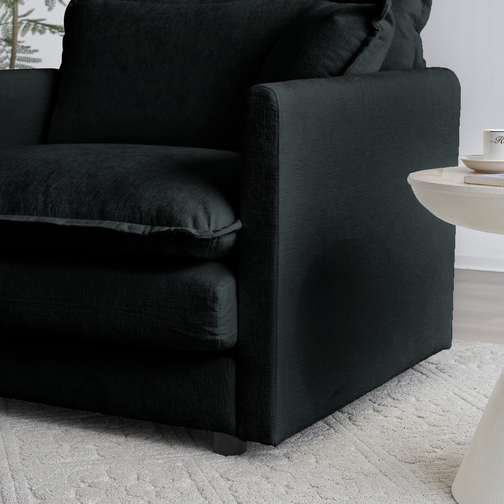 Chenille Fabric Ottomans Footrest