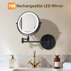 Rechargeable Wall Mounted Makeup Mirror