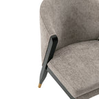Ola Wood Chenille Dining Chair in Stone