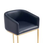 Louvre Metal Upholstered Barstool
