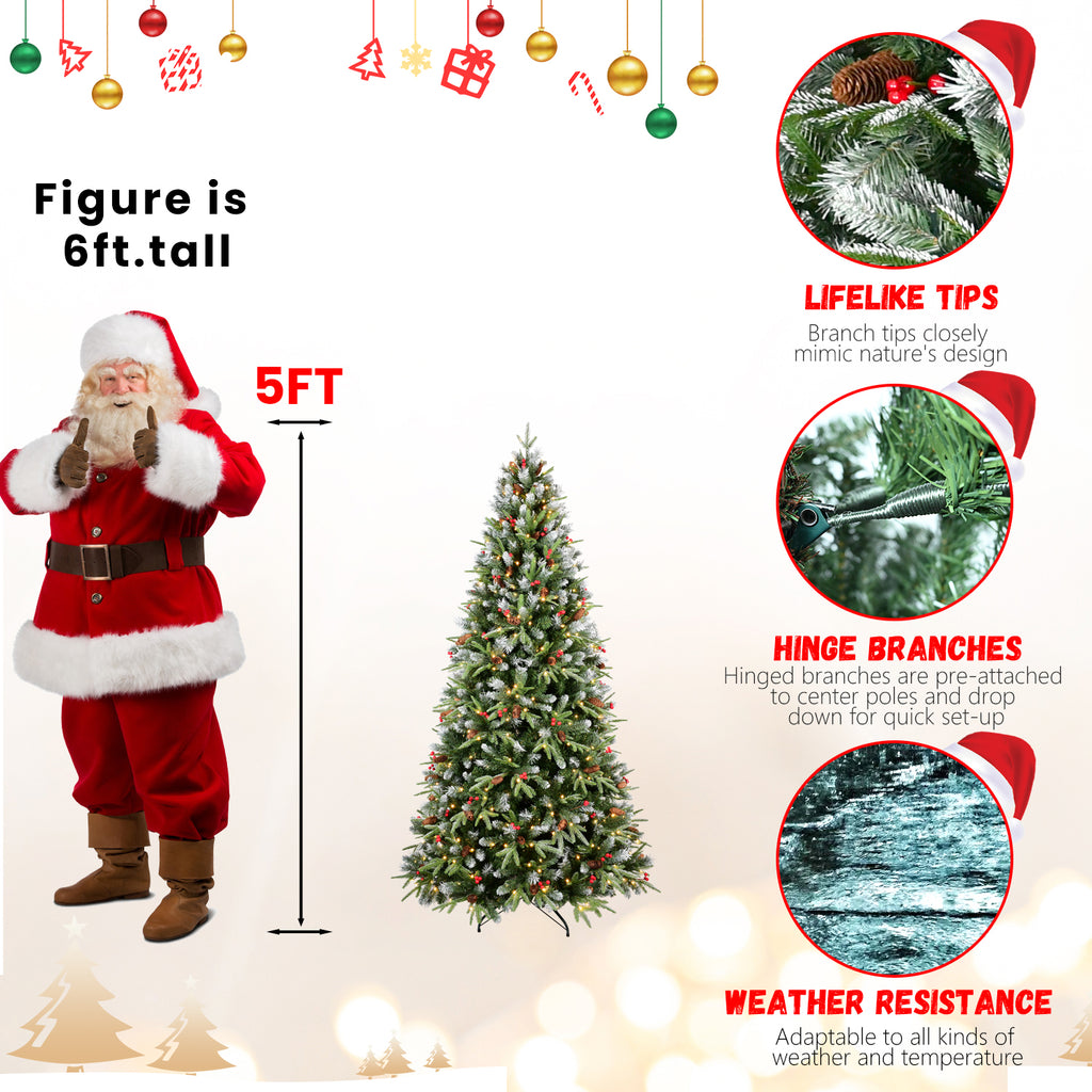 5FT Christmas Tree with 250 Warm Lights