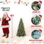 5FT Christmas Tree with 250 Warm Lights