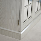 Storage Sideboard Cabinet with Decorative Acrylic Mirrored Doors