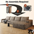 134" Cloud Sectional Couch with L-Shape Chaise