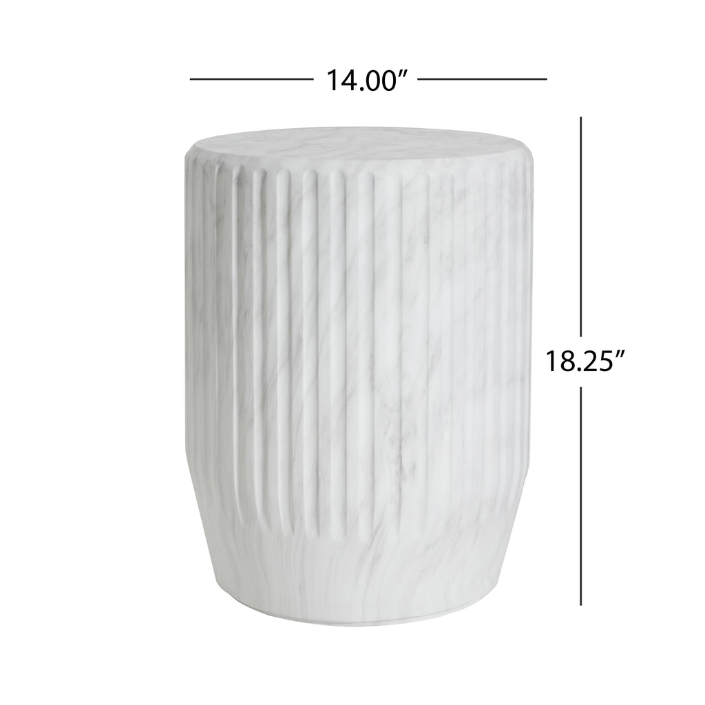 Outdoor Cicci Carved Side Table