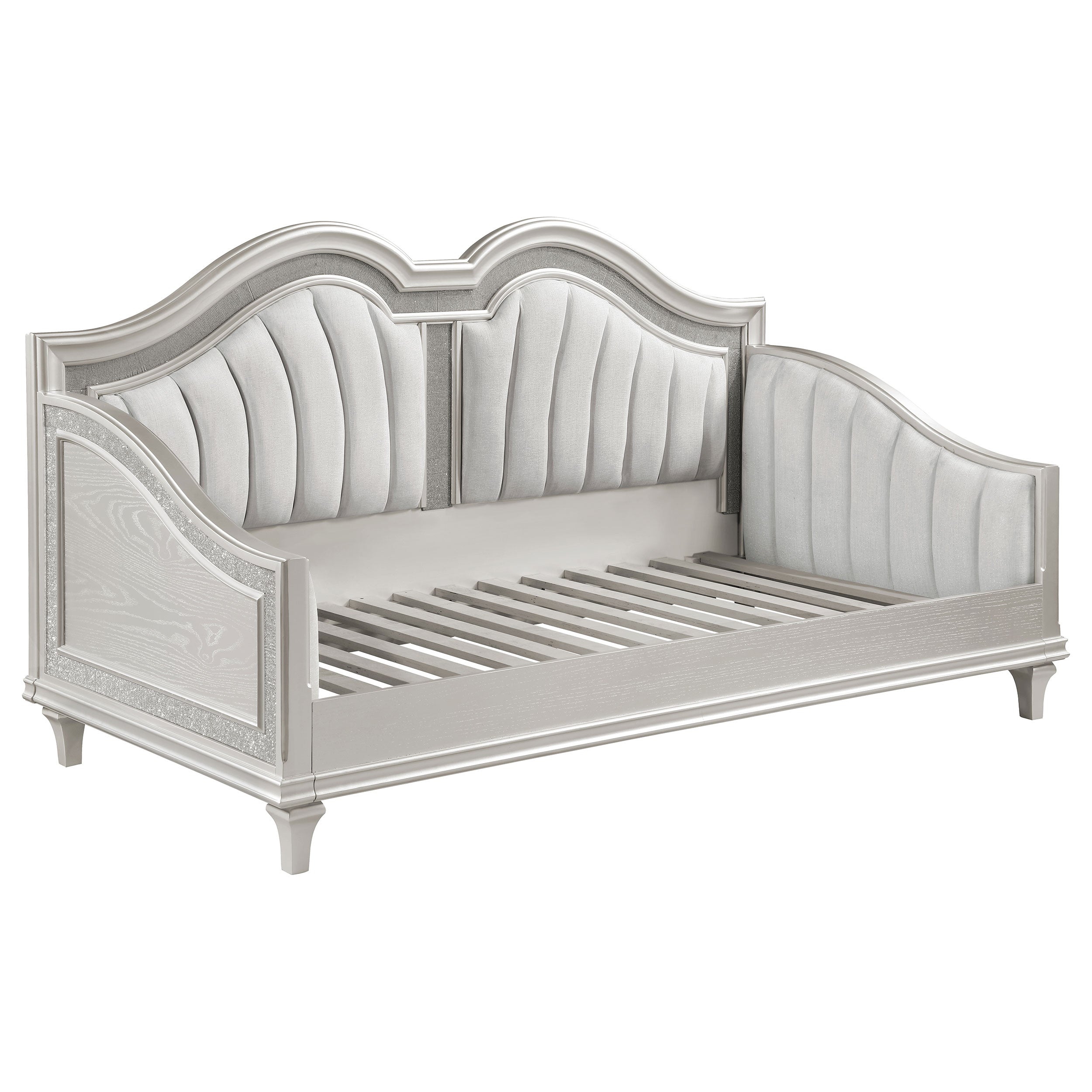 Evangeline Upholstered Twin Daybed Silver Oak-
