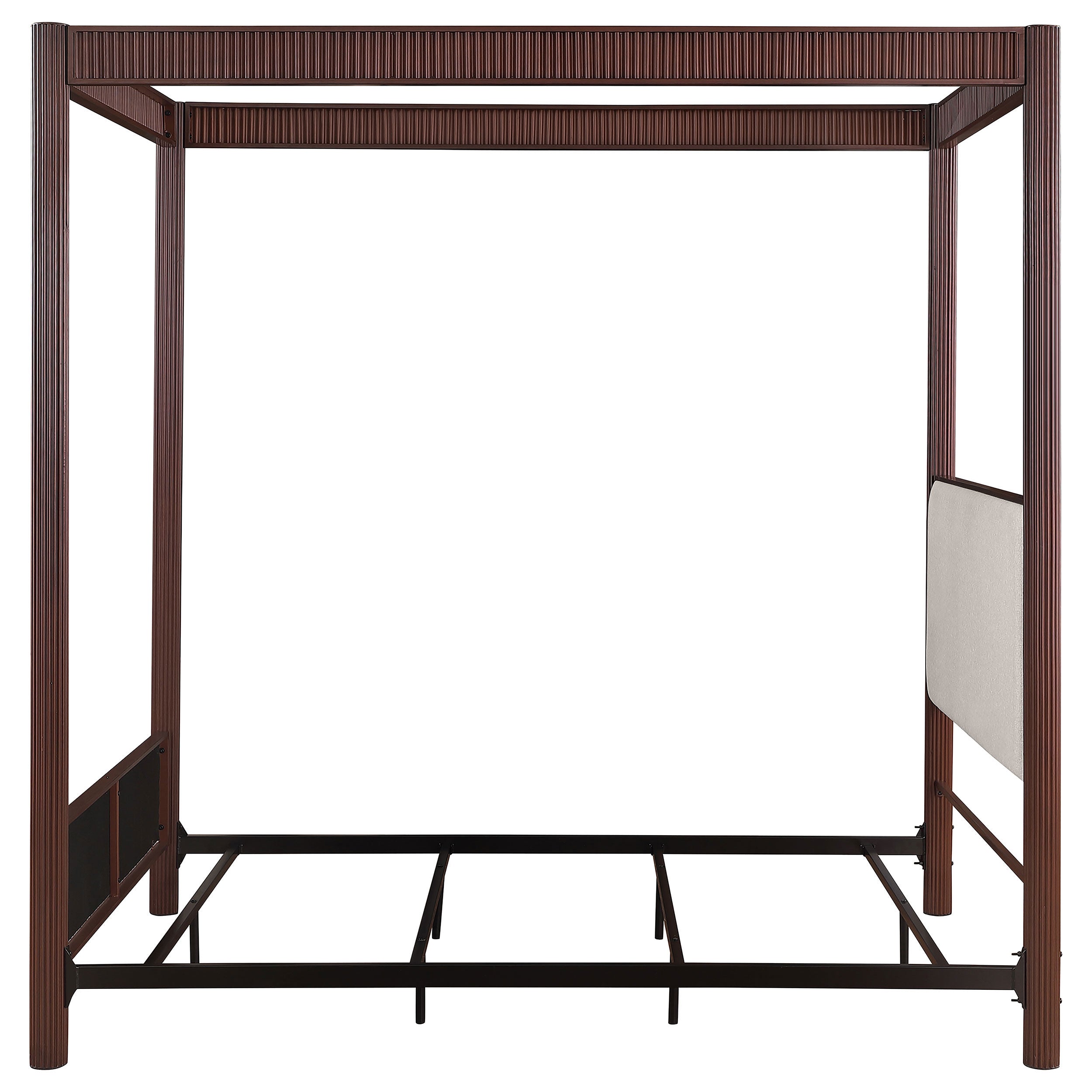 Zimmerlee 89-inch Metal Eastern King Canopy Bed Rust Brown-