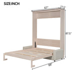 Queen Size Murphy Bed with Sofa and LED