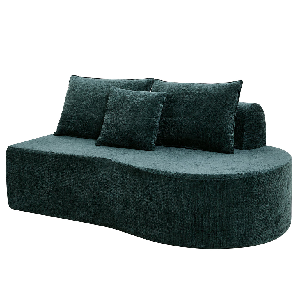 138.6" Modern Curved Modular Sectional Sofa