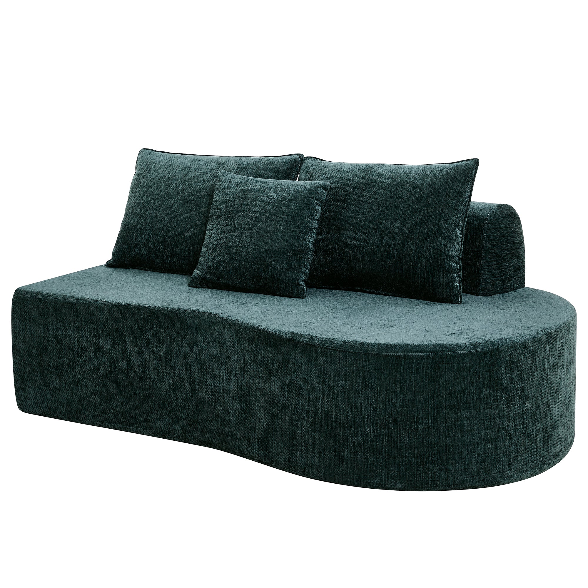 138.6" Modern Curved Modular Sectional Sofa