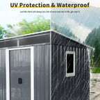 6ft x 5ft Outdoor Metal Storage Shed with Window