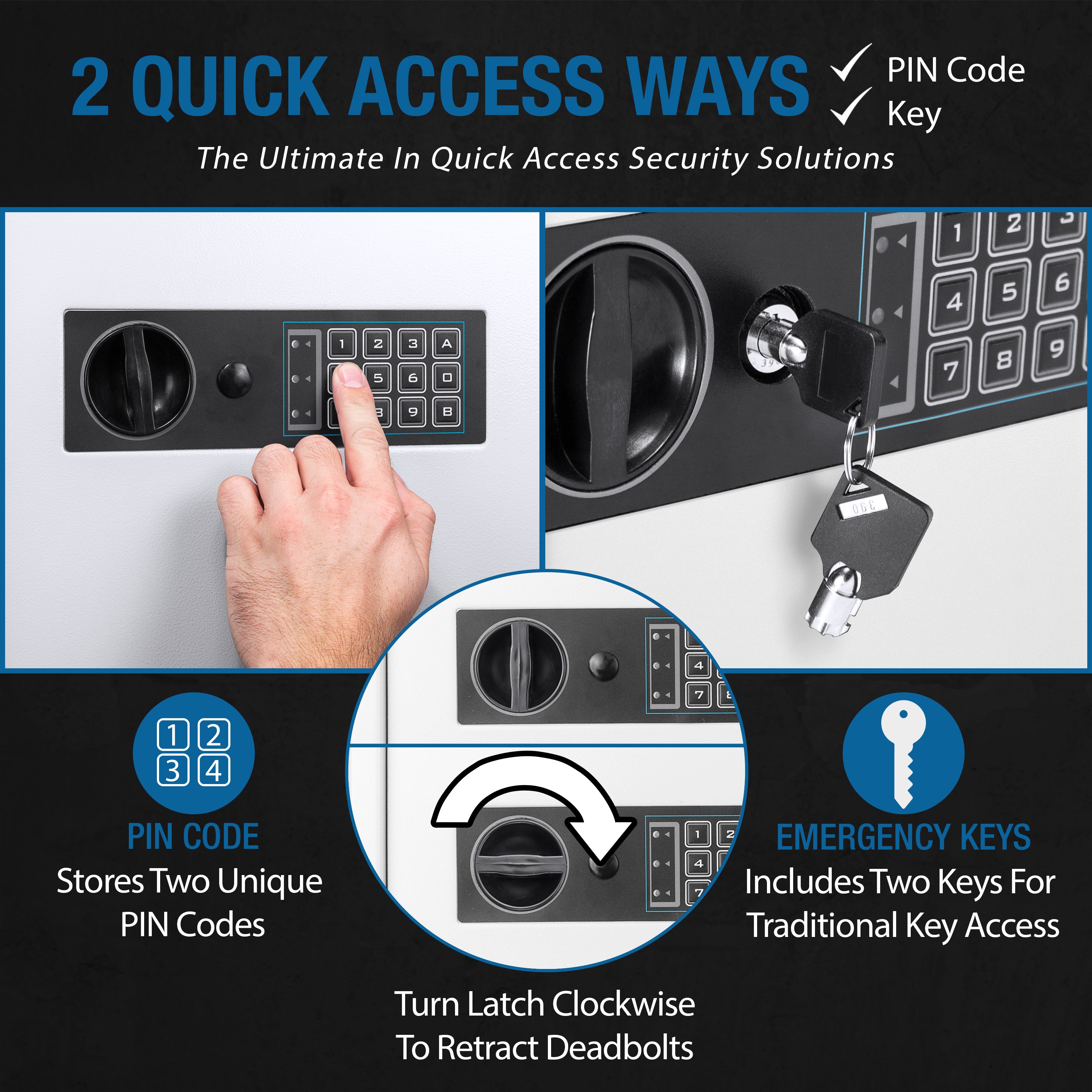 100 Keys Key Cabinet Digital Keypad Wall Safe