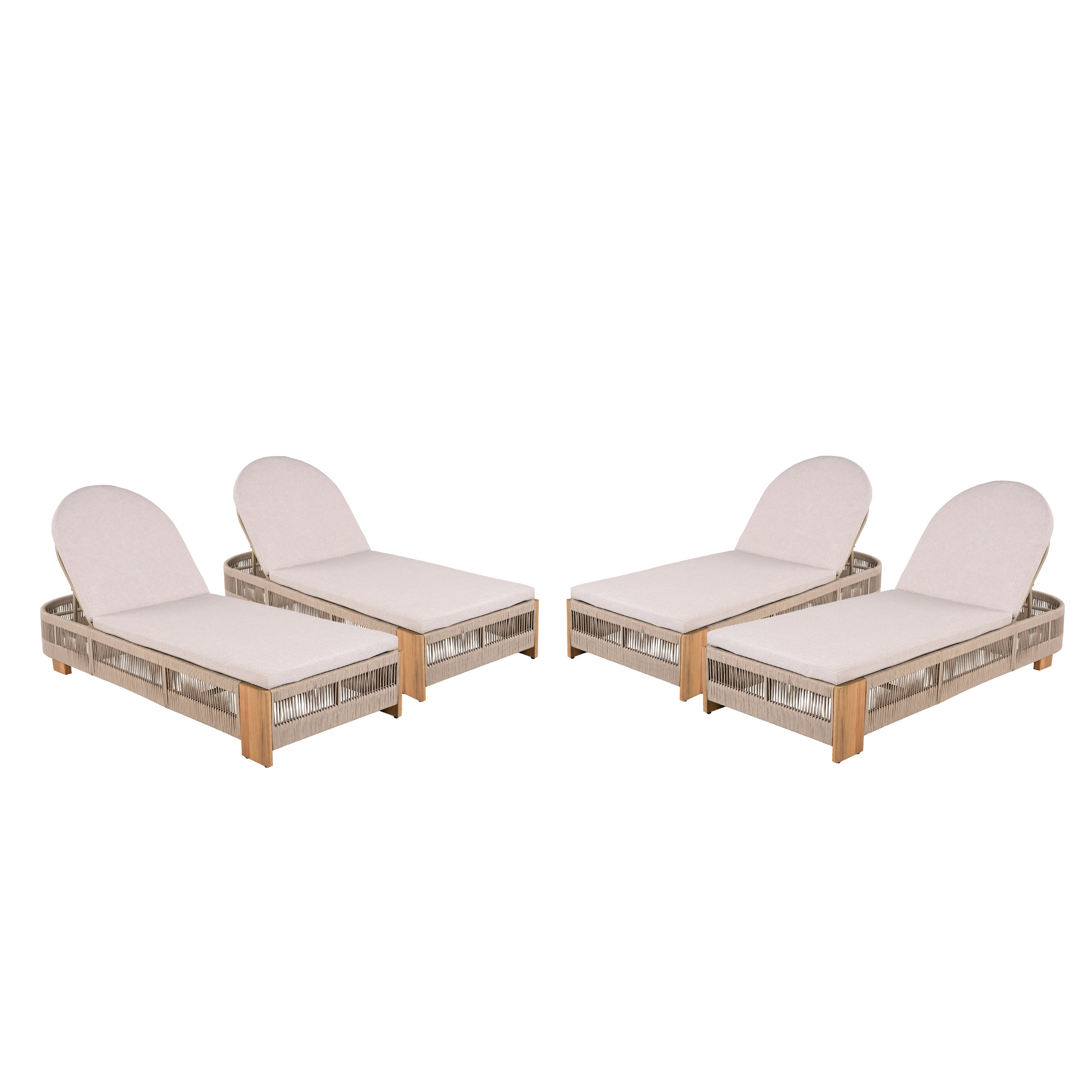 Outdoor Chaise Lounge Chair, Acacia Wood Pool Chair
