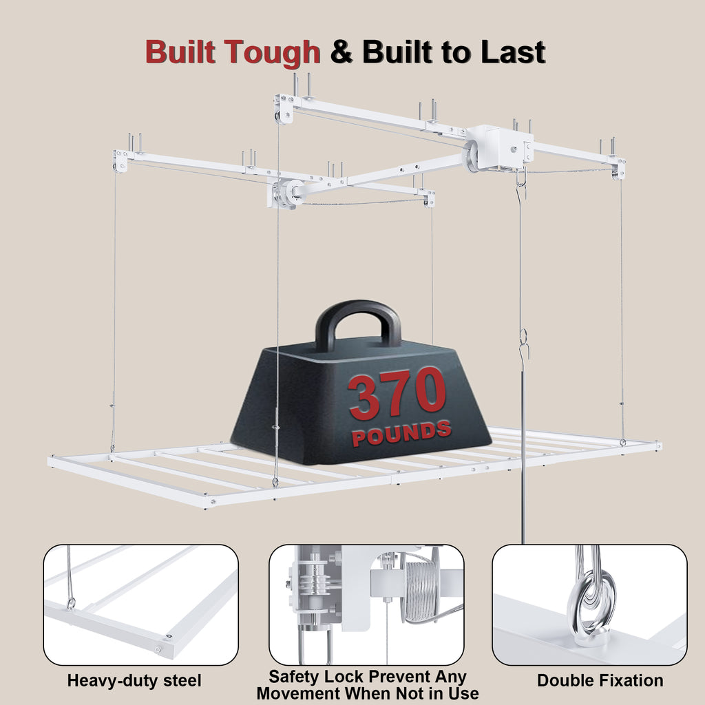 Overhead Garage Storage Rack 3x6 FT for High Ceilings