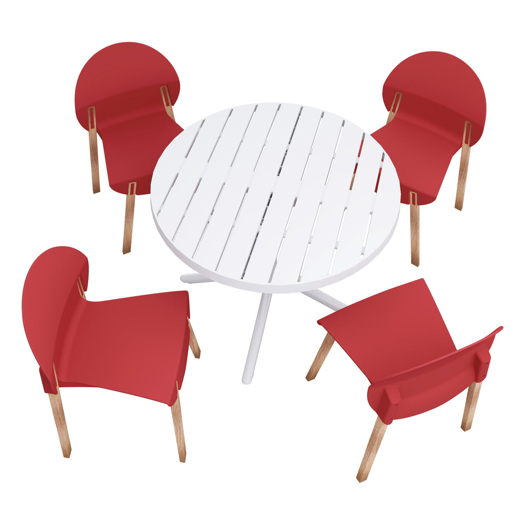Summer 4-Pack Crimson Patio Furniture Set