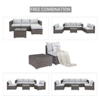 2-Piece All-Weather Outdoor Rattan Patio Furniture Set