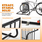 10-Bike Floor Bike Rack