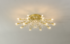 15-Light Chandelier Crystal Ceiling Lamp