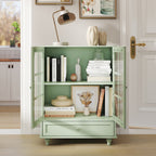 Minimalism Buffet Cabinet with Double Glass Doors
