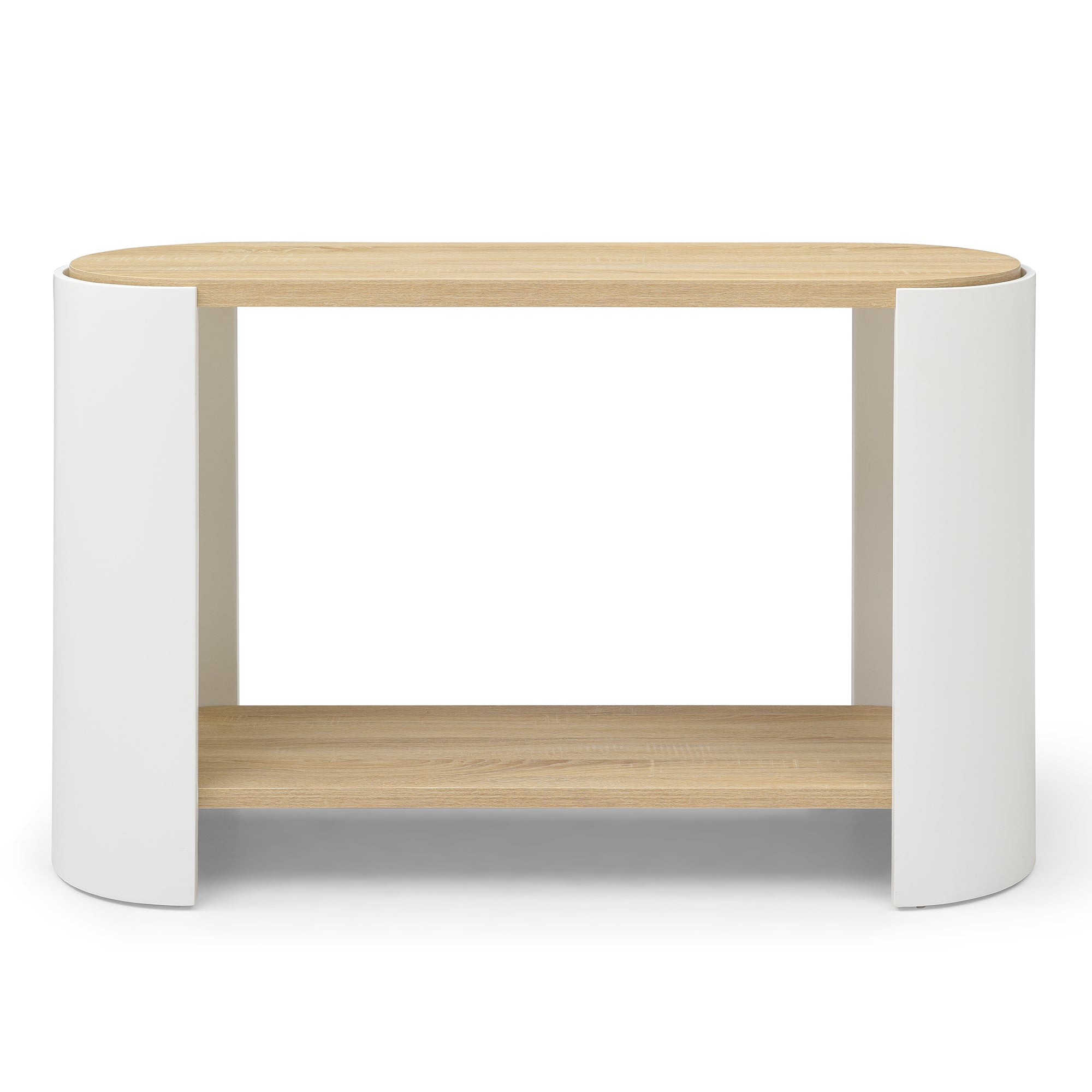 Small Nightstand with 2-Layer Storage Shelves