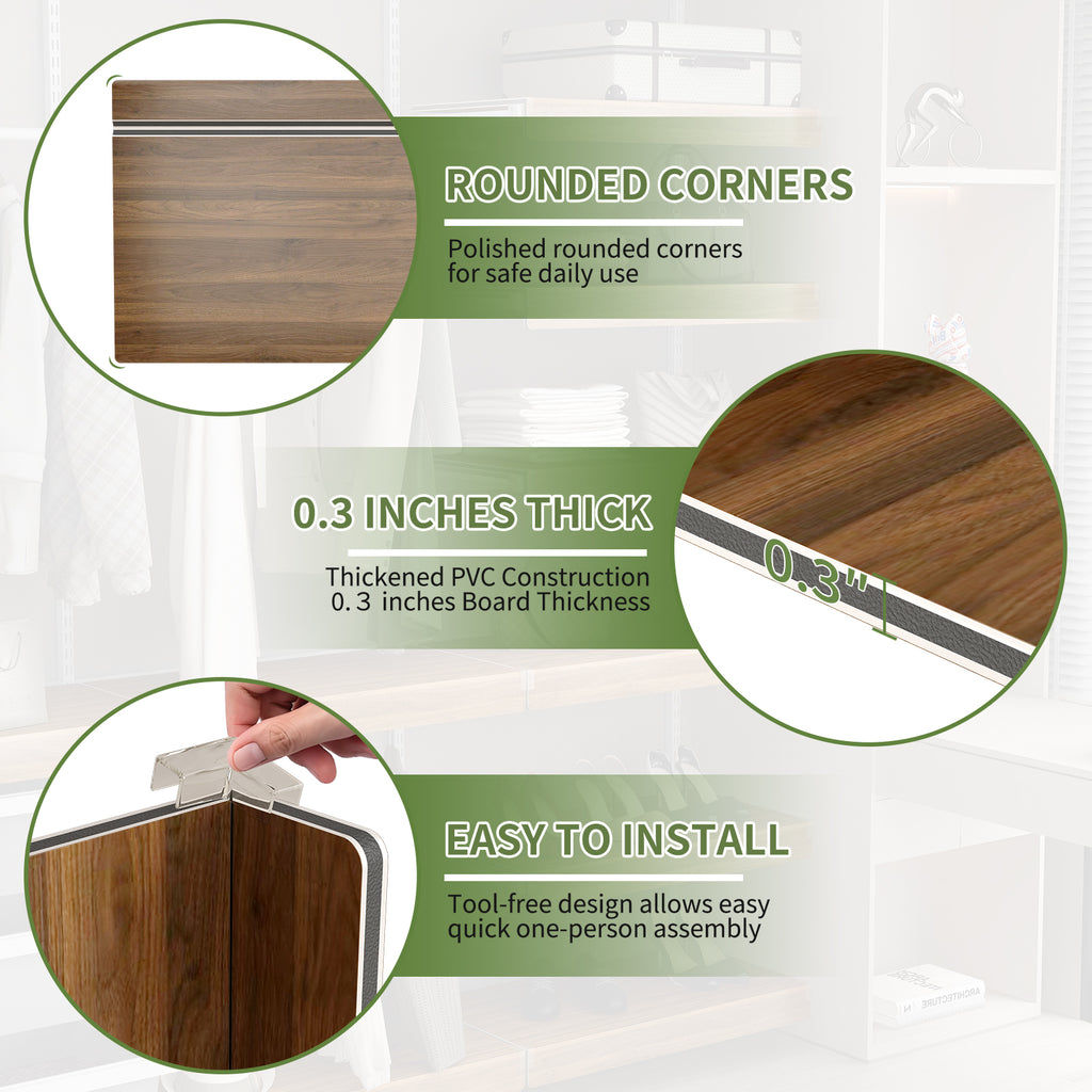 5 Pcs Wire Shelf Covers for Removable Closet & Pantry Shelving