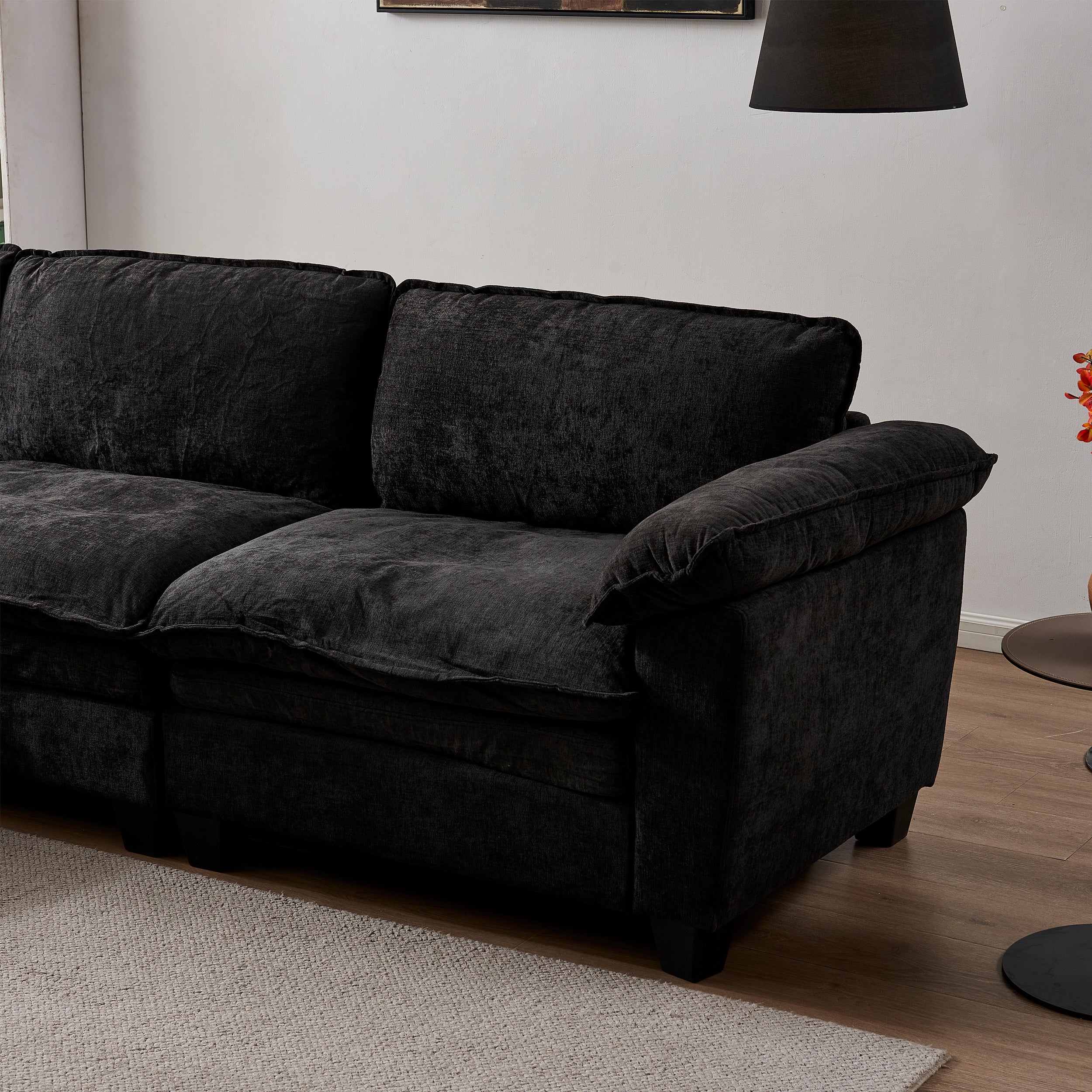 Luxury L Shape Sofa with Ottoman