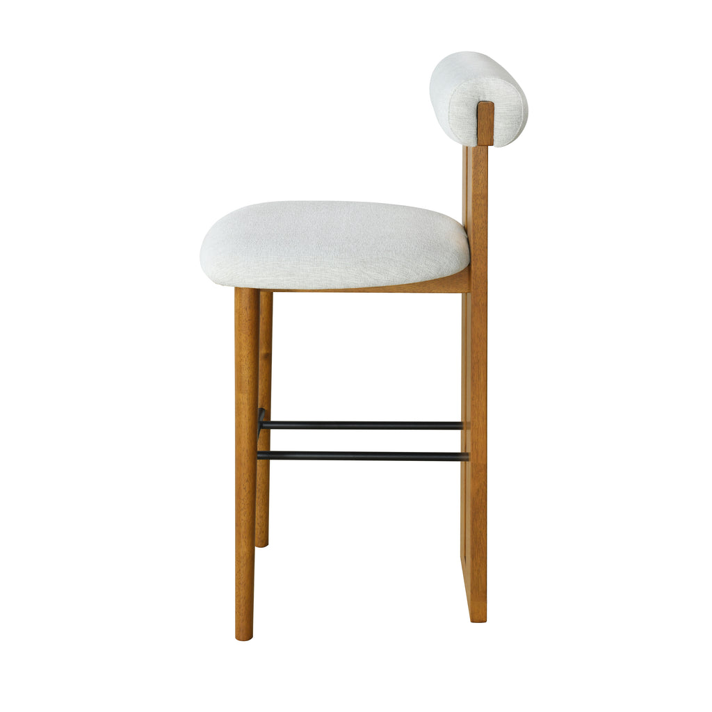 Renee Indoor Wooden Upholstered Barstool