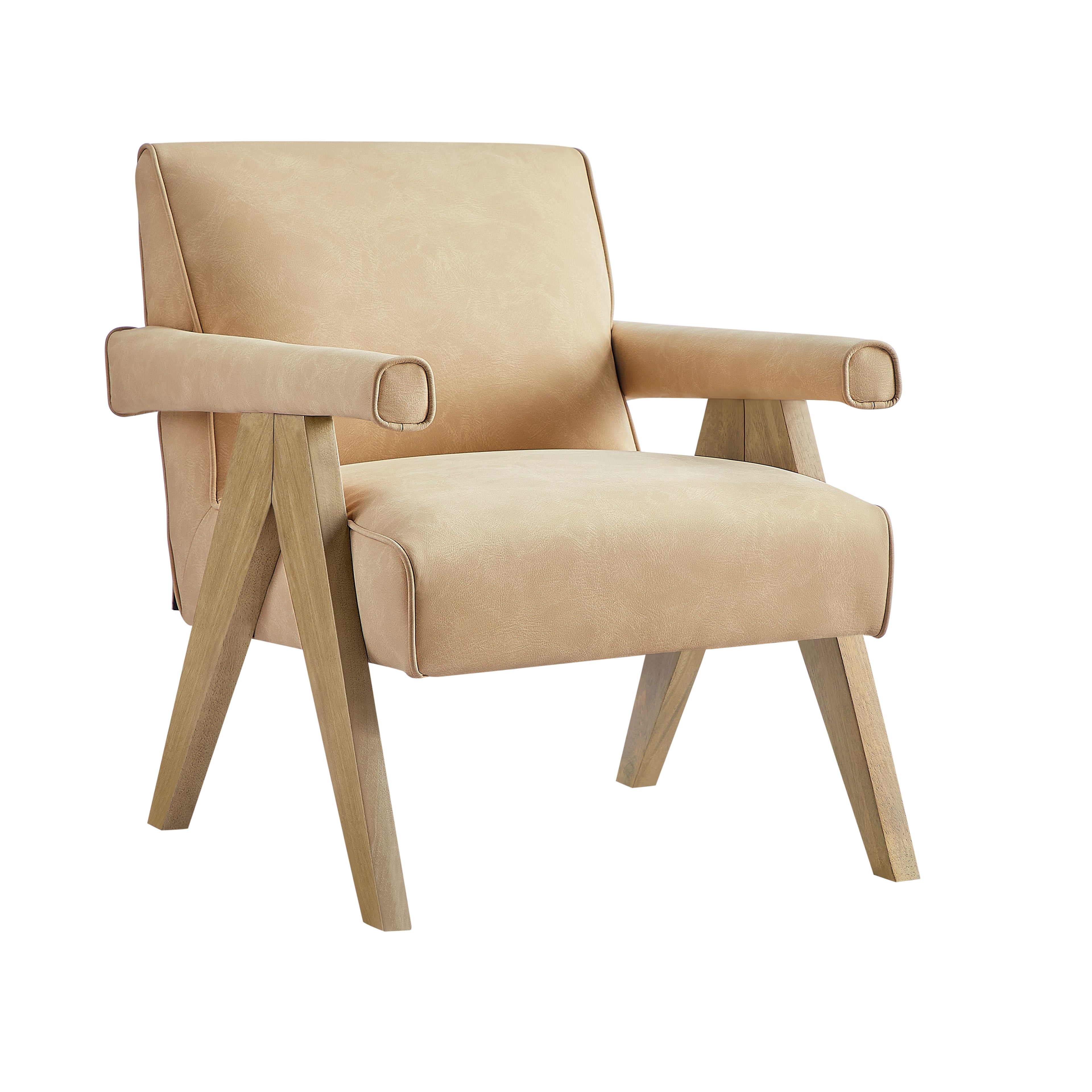 Nessi Modern Faux Leather Arm Chair