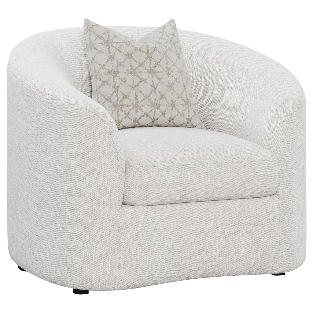 Rory Latte 3-Piece Sloped Arms Living Room Set