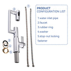 Chrome Bathroom Sink Faucet with Spray Function