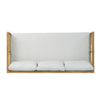 Outdoor Patio Sofa with Acacia Wood and Rope Design