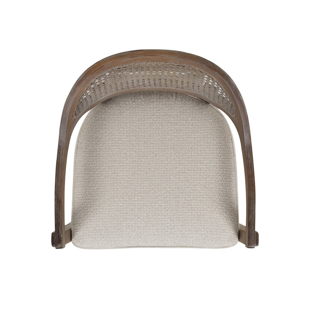 Americana Mid-Century Modern Counter Stool, 26-Inch Cane Back, Beige