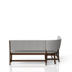 Curved Dining Bench - Mid-Century Modern Upholstered Design