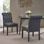 Broxton Tuft Dining Rolltop Chairs (Set of 2)
