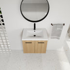 24" Floating Bathroom Vanity with Sink, Light