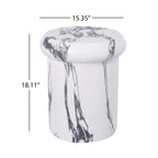 18.11"H Sculptural MGO Side Table
