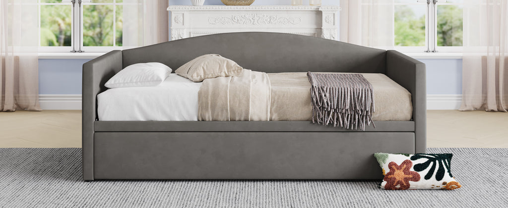 Twin Size Daybed with Extended Pop Up Trundle