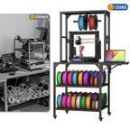 Heavy Duty 3D Printer Stand with Filament Storage Rack
