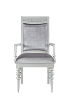 Maverick Fabric & Platinum Finish Arm Chair Set of 2