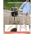 VEVOR 18" Kamado Charcoal Smoker and Grill